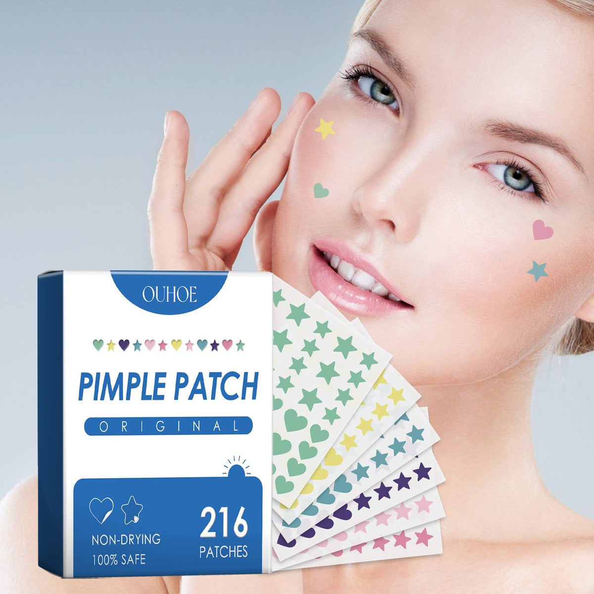 Reduce Acne Fast, Waterproof Breathable Pimple Patches, Clear Skin Solution ,216 patches