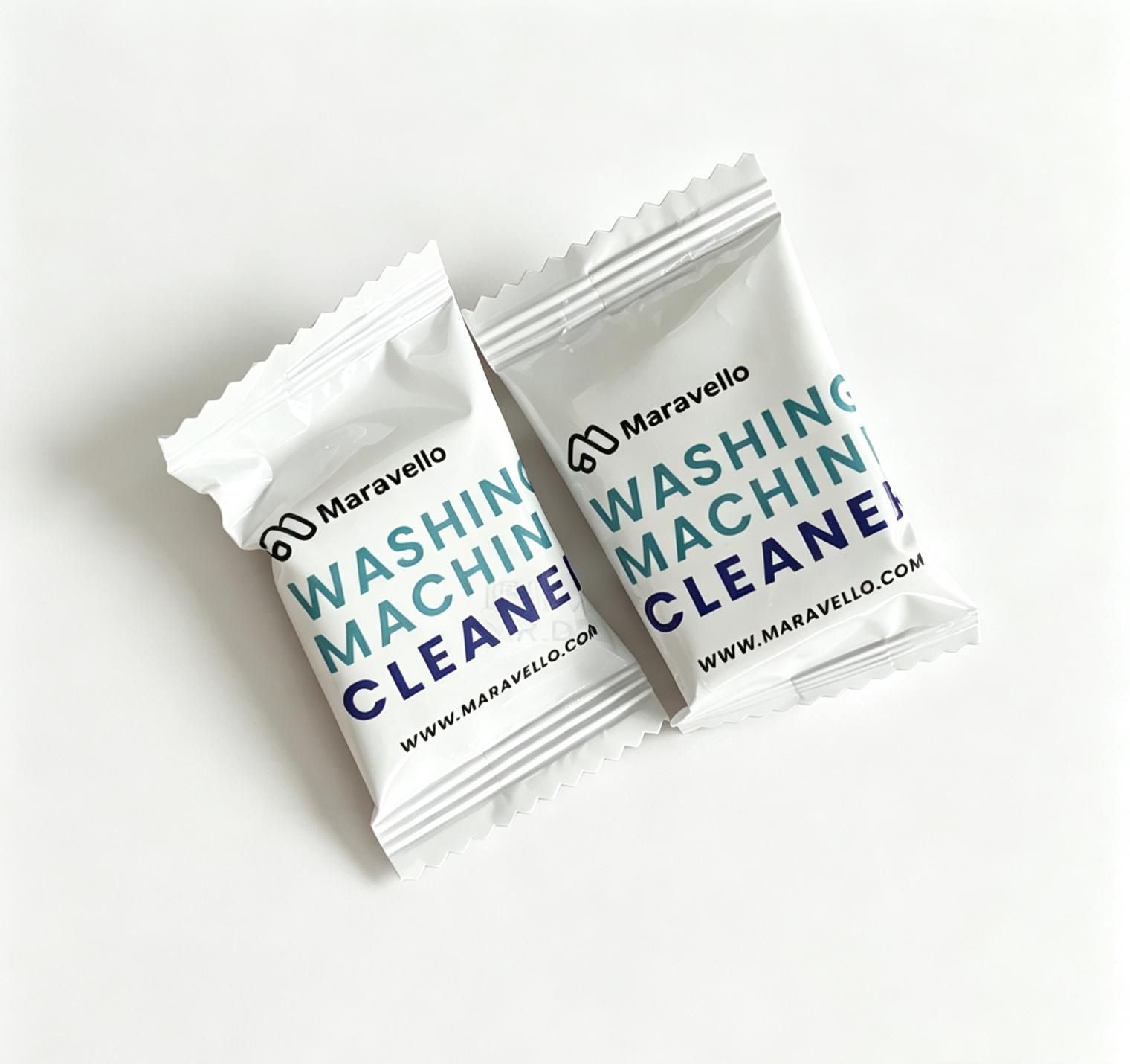 Maravello Washing Machine Cleaner Tablets, Lemon Scent Deep Cleaning Effervescent Tablets for Front & Top Load Washers, 28 Tablets