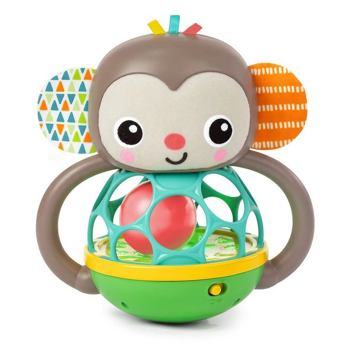 Bright Starts Grab & Giggle Monkey Multi-Sensory Toy, (12.10 x 18.26 x 19.89 cm)