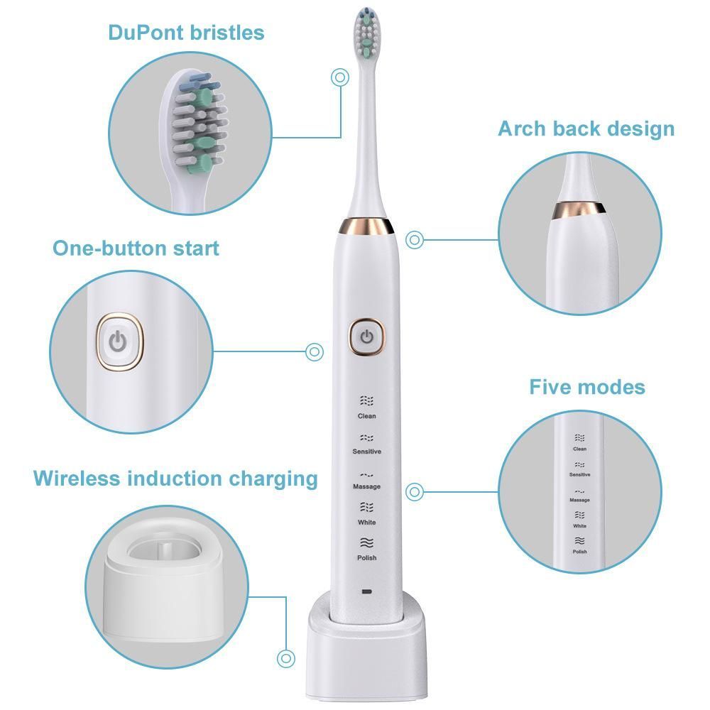 Sarmocare S100 IPX7 Waterproof Sonic Electric Toothbrush