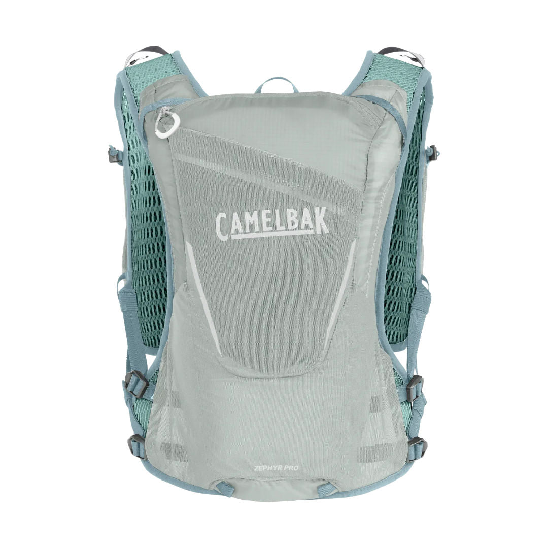 Camelbak Zephyr™ Pro Hydration Vest with Quick Stow™ Bottle, Pigeon/Blue Surf, 34oz