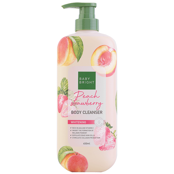 PEACH STRAWBERRY BODY CLEANSER 450ML BABY BRIGHT (B)