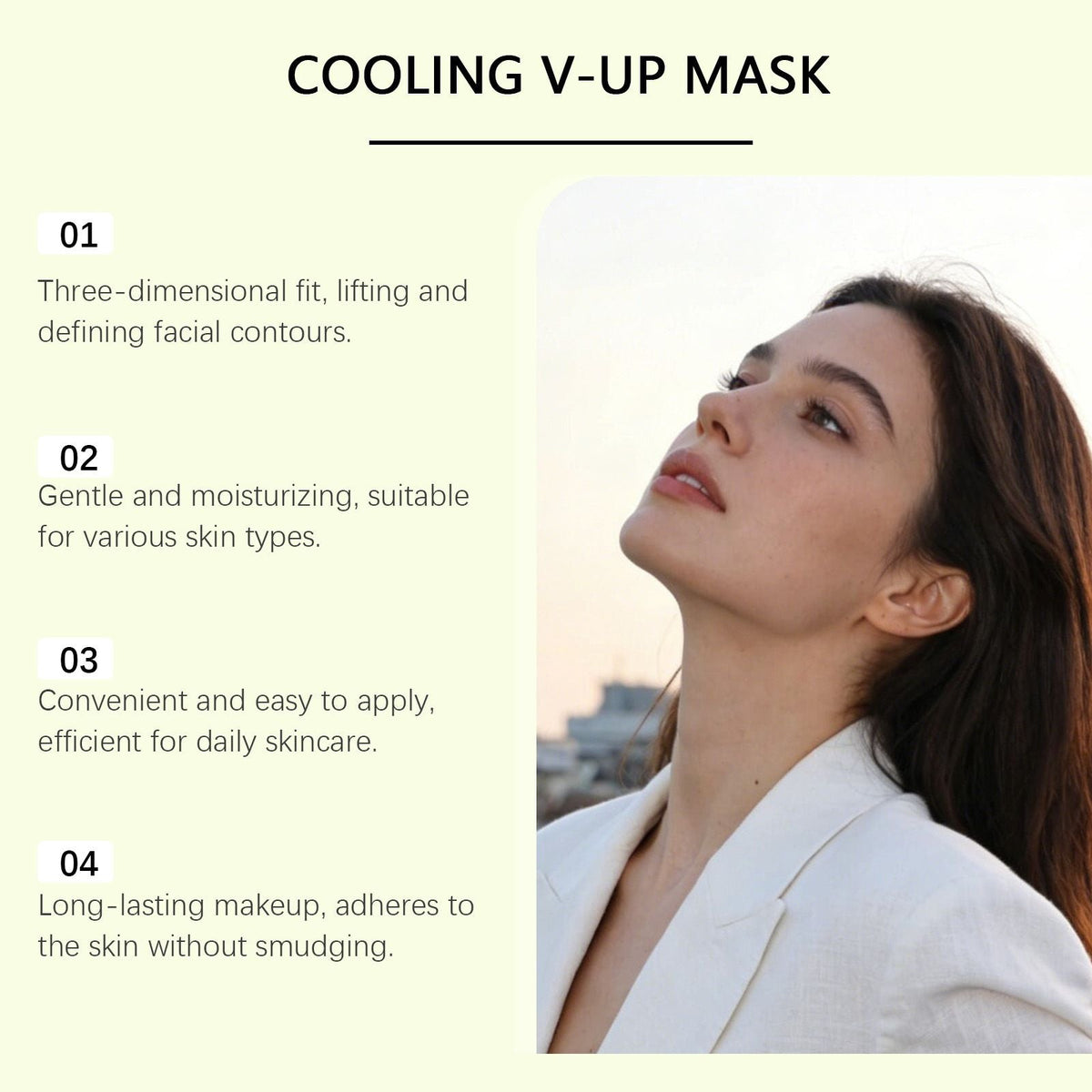 Lifting Sheet Face Mask with Ear Hooks 4pcs