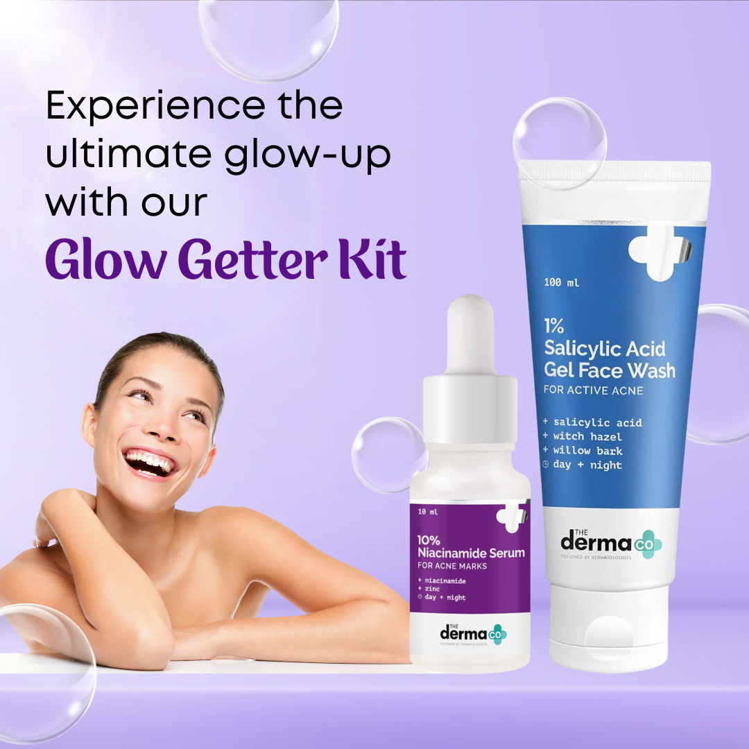 Glow-Getter Kit - THE DERMA CO 10% Niacinamide Serum 30ml + 1% Salicylic Acid Gel Face Wash 100 ml Combo