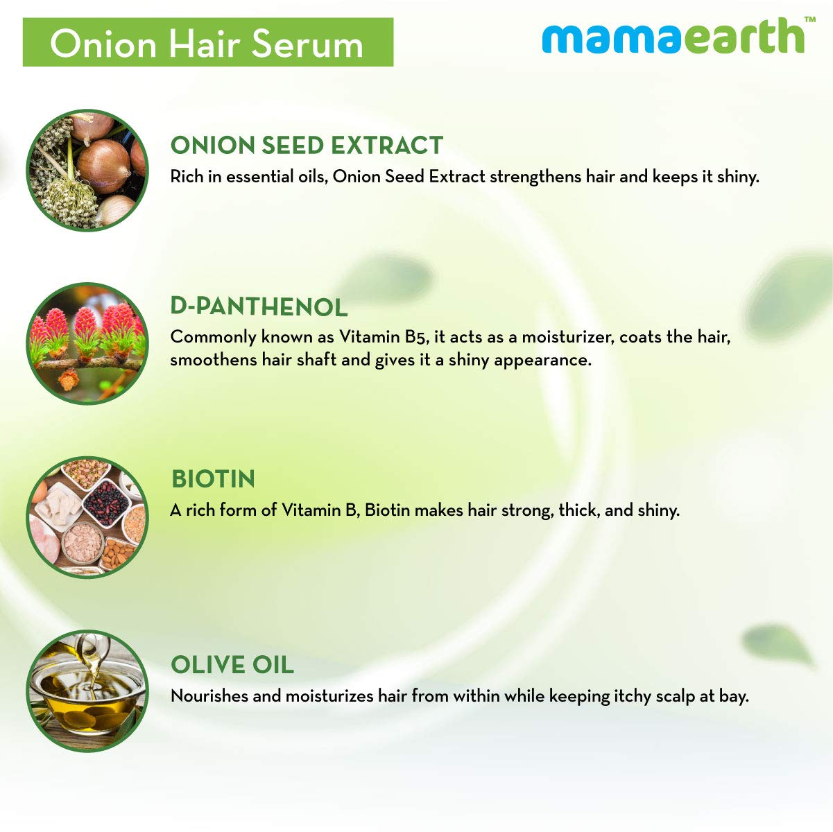 Mamaearth Onion Hair Serum with Onion & Biotin, 100 ml