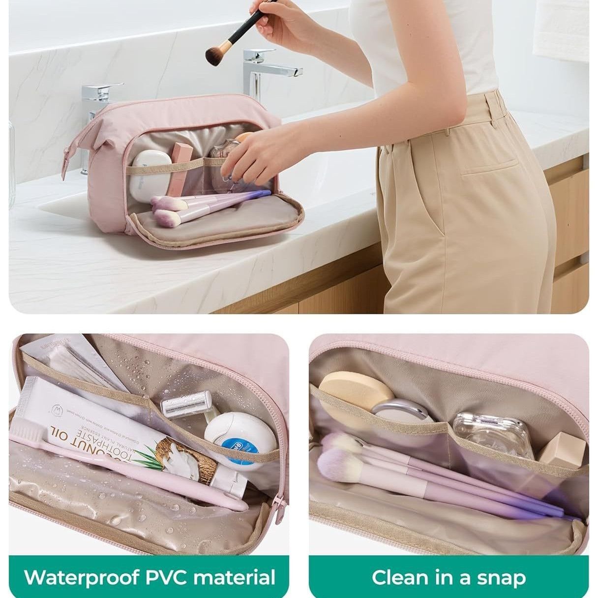 Puffy Travel Makeup Organizer Bag
