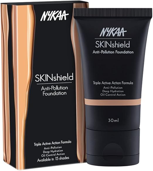 Nykaa SkinShield AntiPollution Matte Foundation Warm Nude06