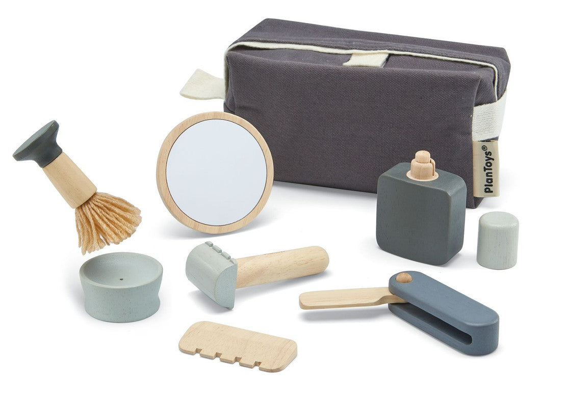 PlanToys Shave Set — Wooden Pretend Play Grooming Set