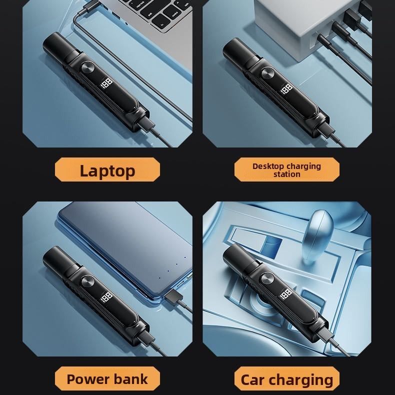 Digital USB Type-C Aluminum Nose Hair Trimmer
