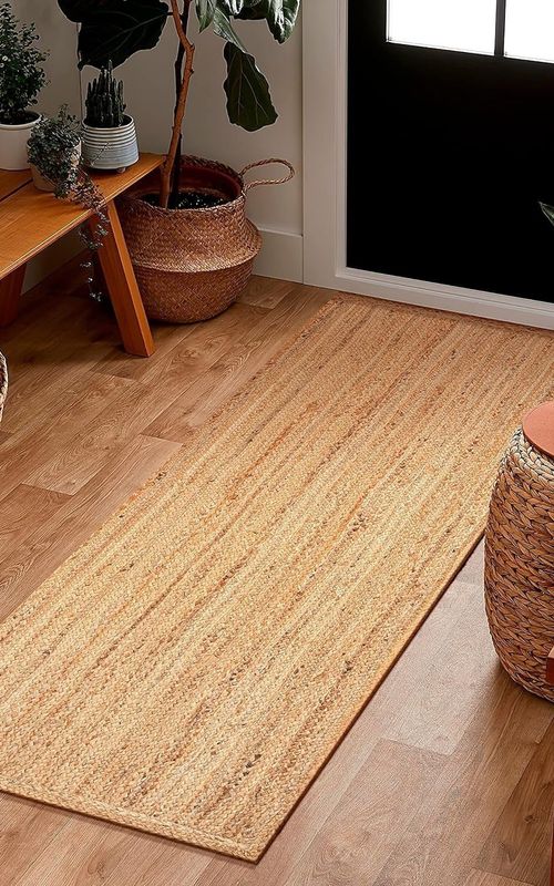 Handmade Braided Natural Jute Eco Friendly Floor Area Runner Rug