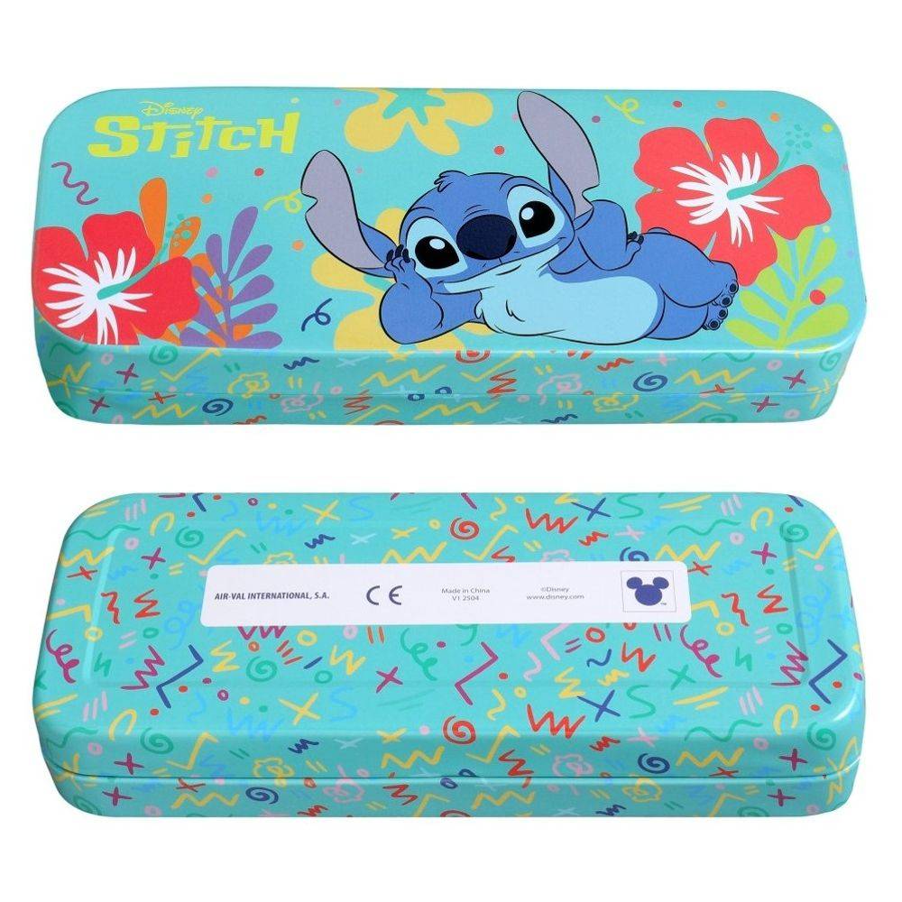 Air-Val Disney Lilo & Stitch Stitch Makeup Tin With 3 Folding Trays, Blue, 8Years
