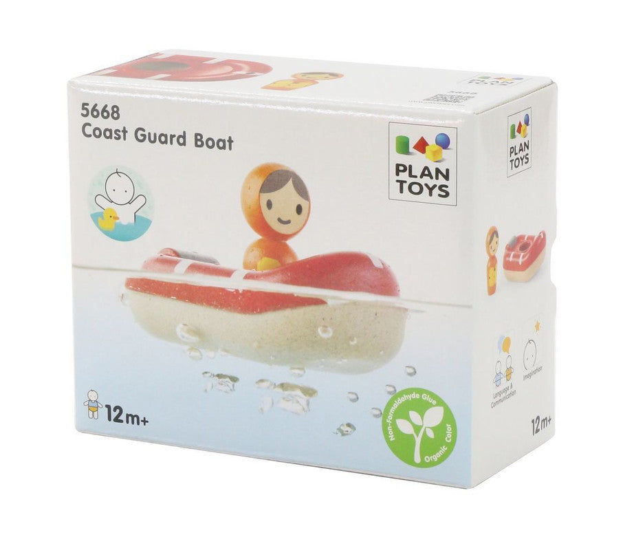 PlanToys Coast Guard Boat — Wooden Toy Boat