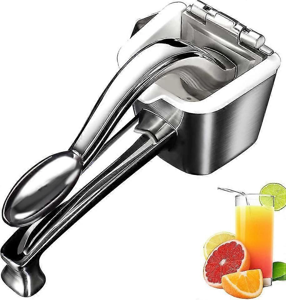 Heavy-Duty Stainless Steel Lemon Squeezer - Ergonomic Citrus Press for Lime/Orange Juice Extraction (Commercial Grade)