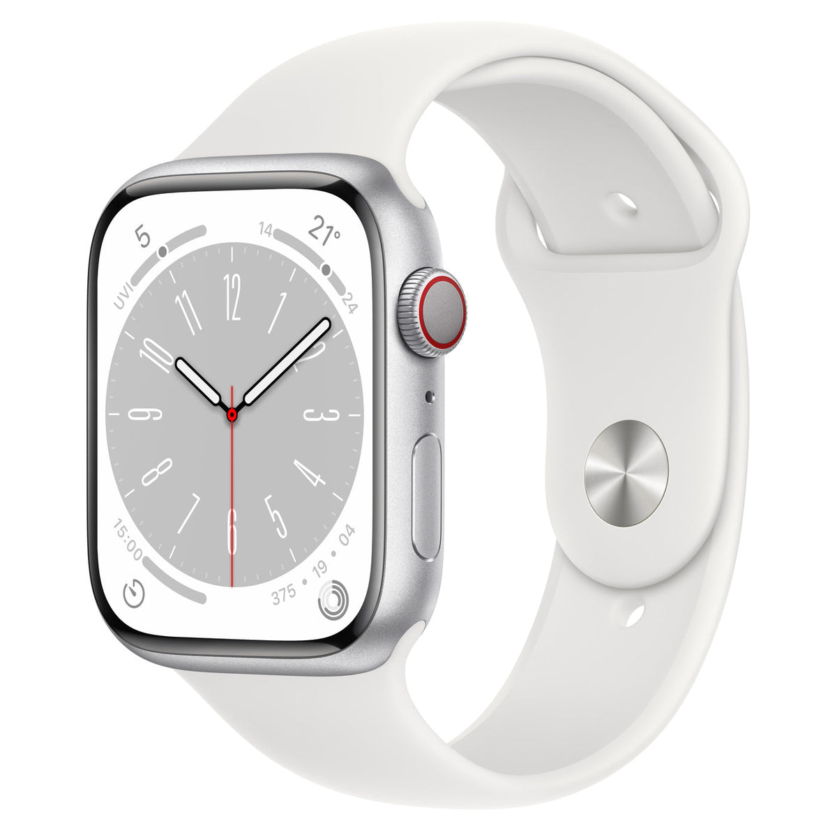 Series 8 GPS + Cellular 45mm Aluminium Case with Sport Band