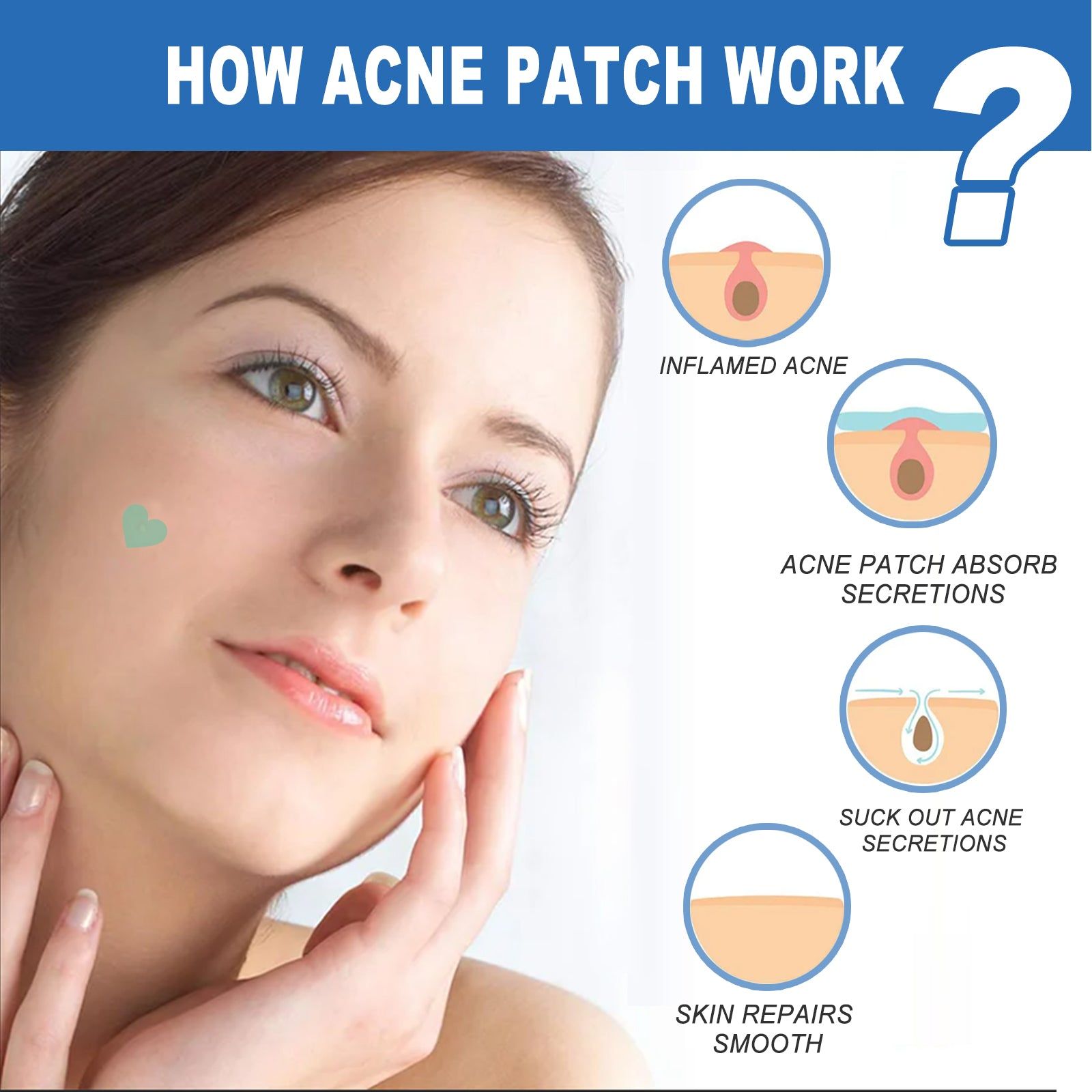 Reduce Acne Fast, Waterproof Breathable Pimple Patches, Clear Skin Solution ,216 patches