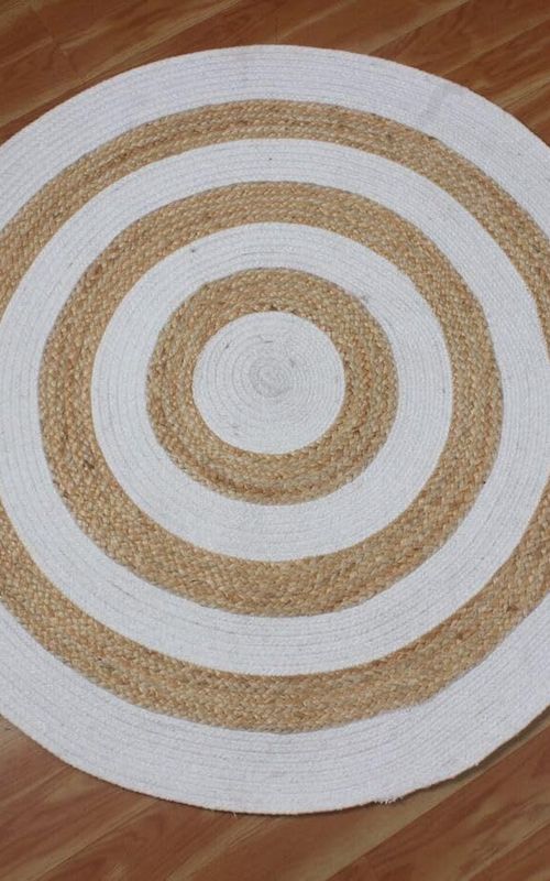 AIESY® Beautiful Handwoven Jute Reversible Carpet for Room