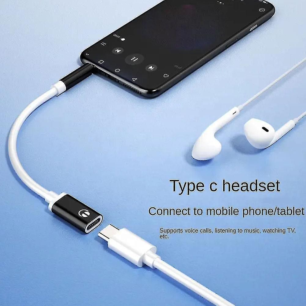 3.5mm Male To Type-c Female Headphone Converter Flat To Round Analog Lap zxin