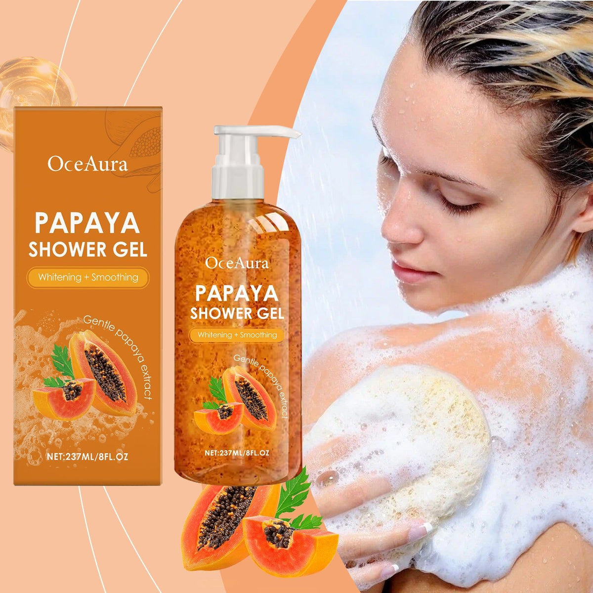 Body Shower Gel, Refreshing Oil Control, Long-lasting Fragrance, Moisturizing Body Cleansing ,237ml
