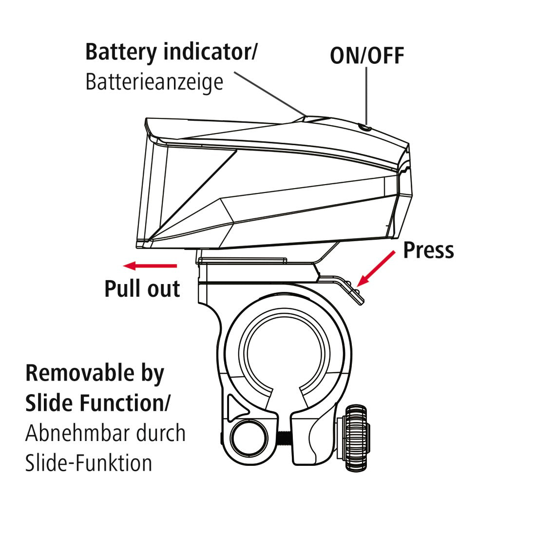 HAMA 178106 "Pro" Bike Front Light, with 1 LED