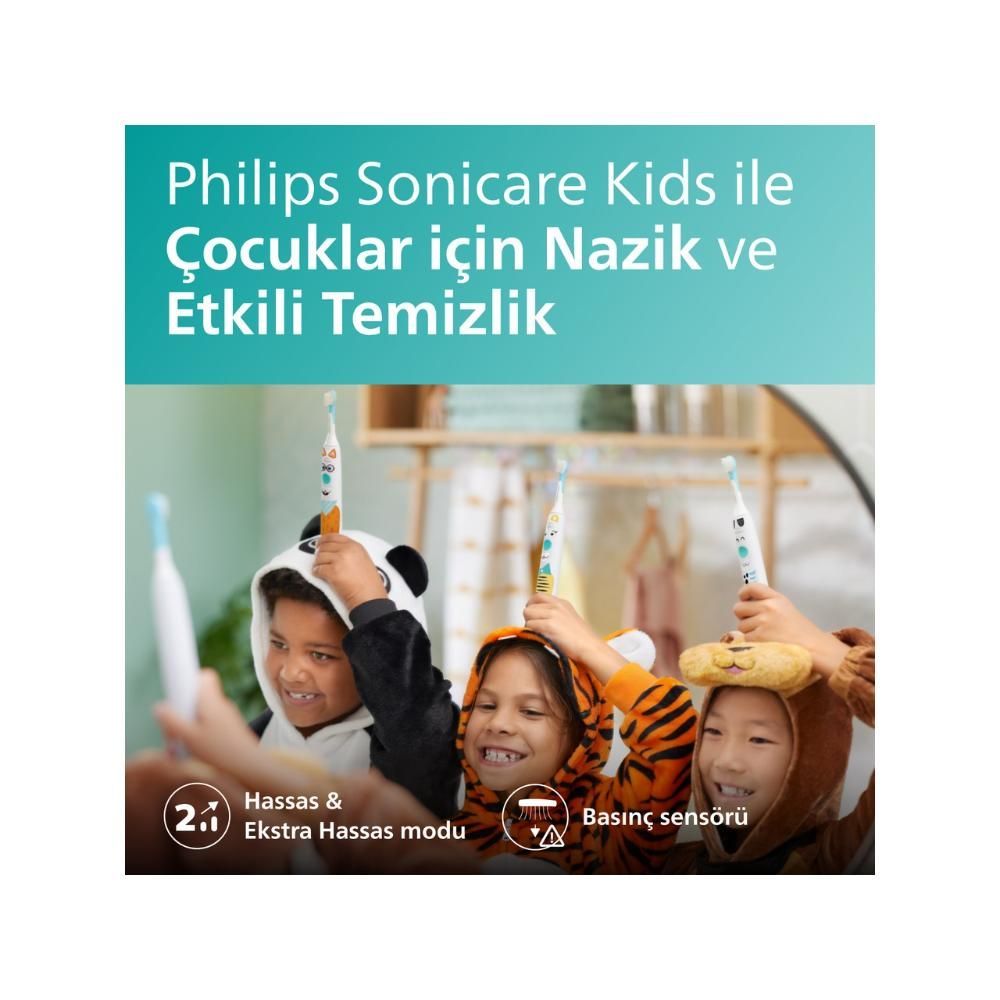 Philips Sonicare For Kids Rechargeable Toothbrush With Sticker Gift For Children / Precision Sonic Brush - HX3601/01