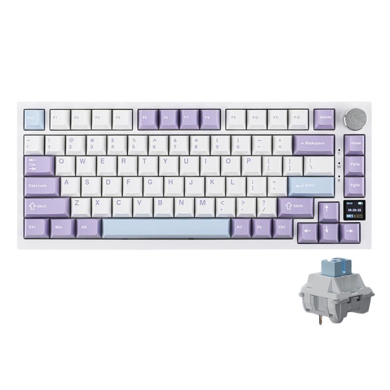 Ajazz AK820 Pro RGB Gaming Keyboard Flying Fish Spindle Purple