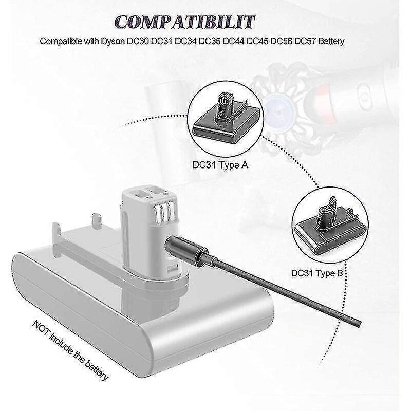 16.75v/24.35v Charger Compatible With Dyson Dc30 Dc31 Dc34 Dc35 Dc44 Dc45 Dc56 Dc57 Vacuum Cleaner Battery