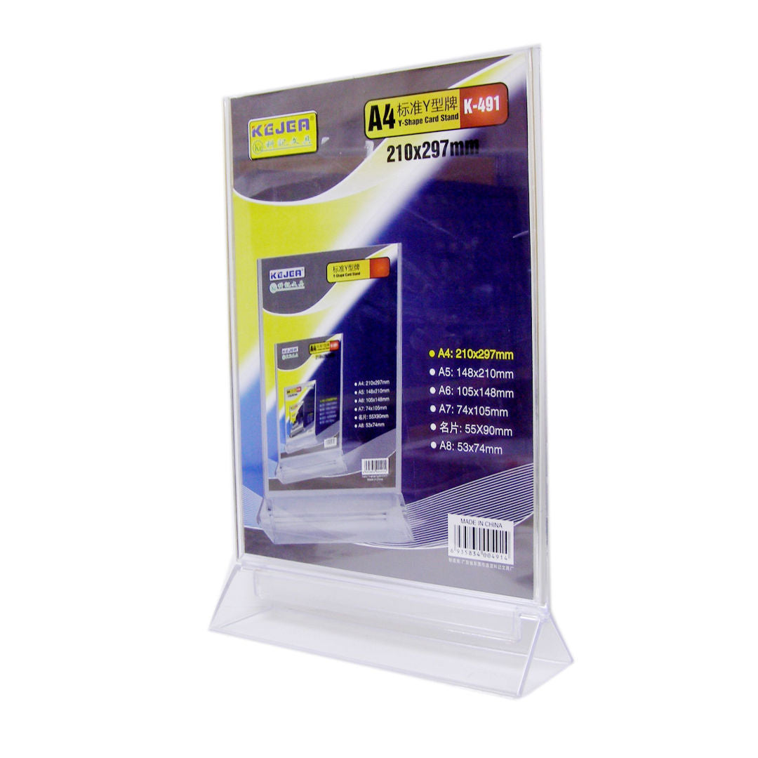 RSC Kejea Acrylic Y-Shaped Card Display Stand