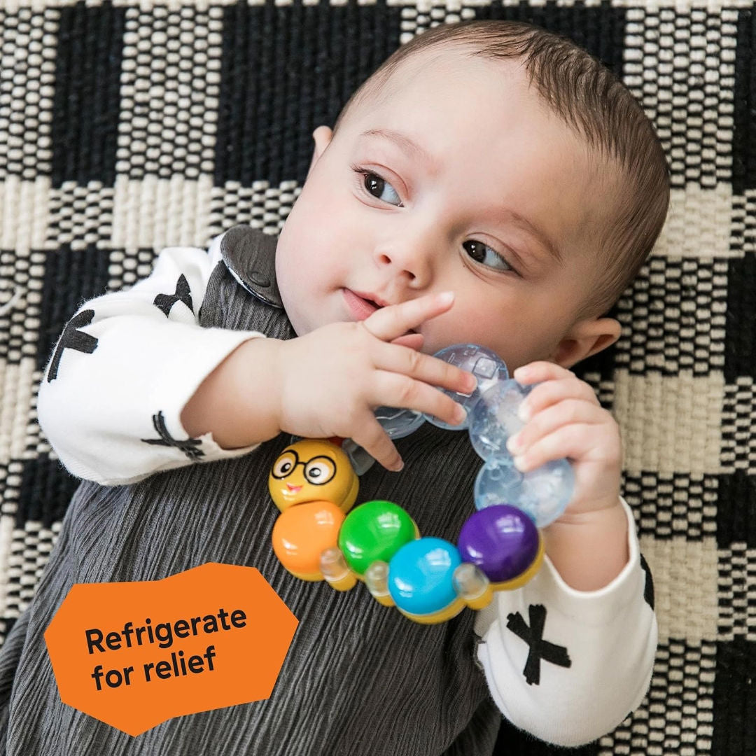 Baby Einstein Caterpillar Teether-Pillar Rattle Toy, 3 Months+