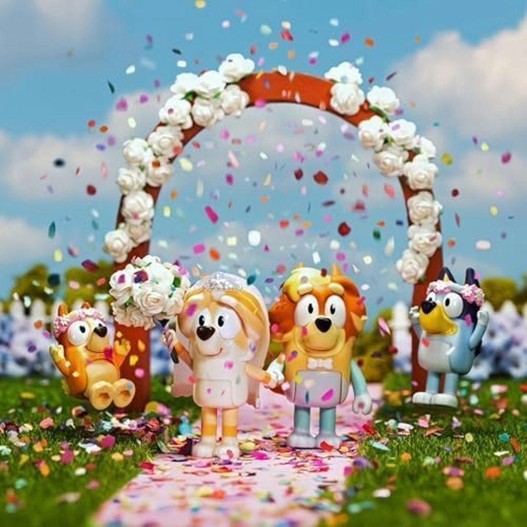 Bluey Wedding Time Figure Set (7.62cm, Pack of 4), 3+ years