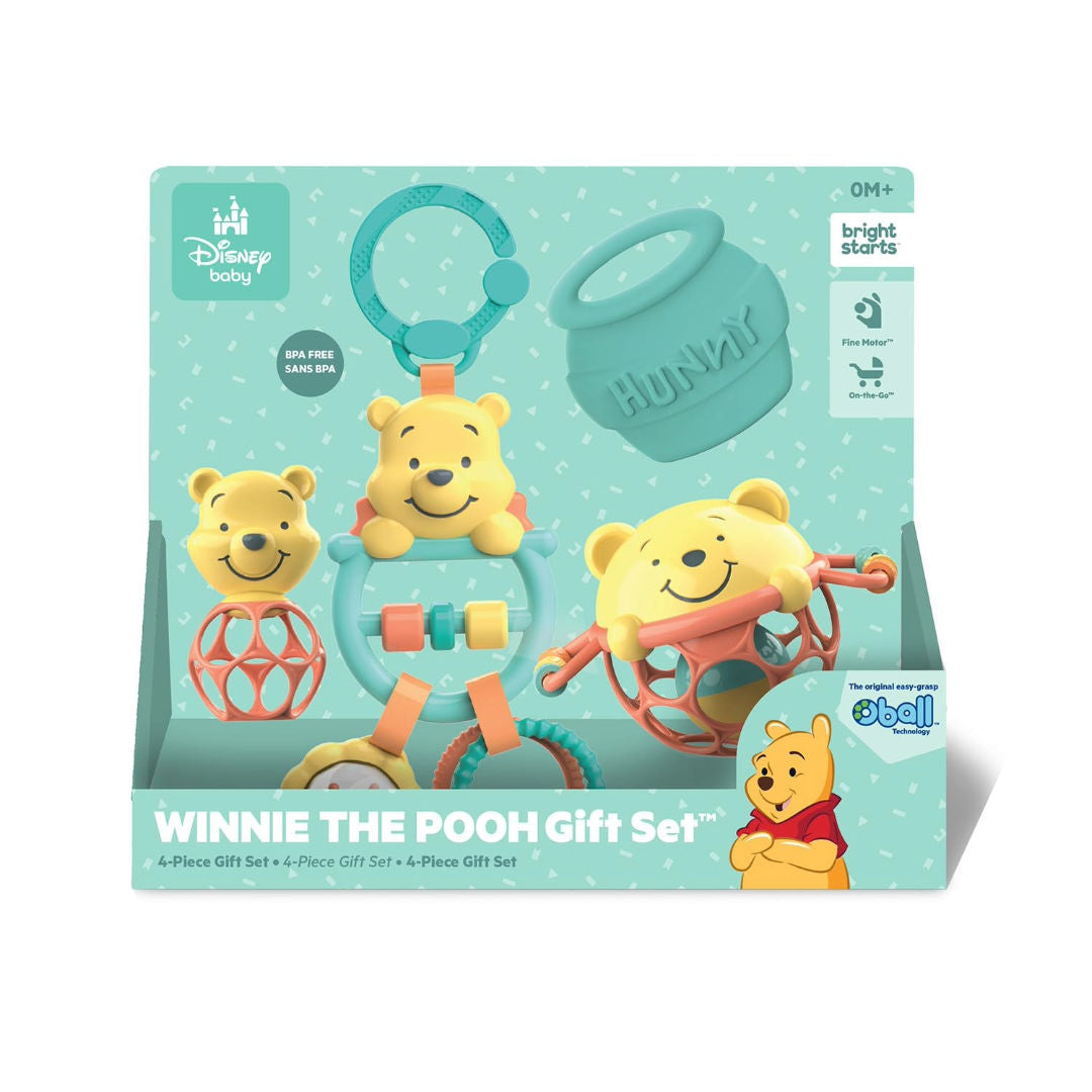Bright Starts Disney Baby Winnie The Pooh Silly Ole Bundle Gift Set (5 Toys), OM+