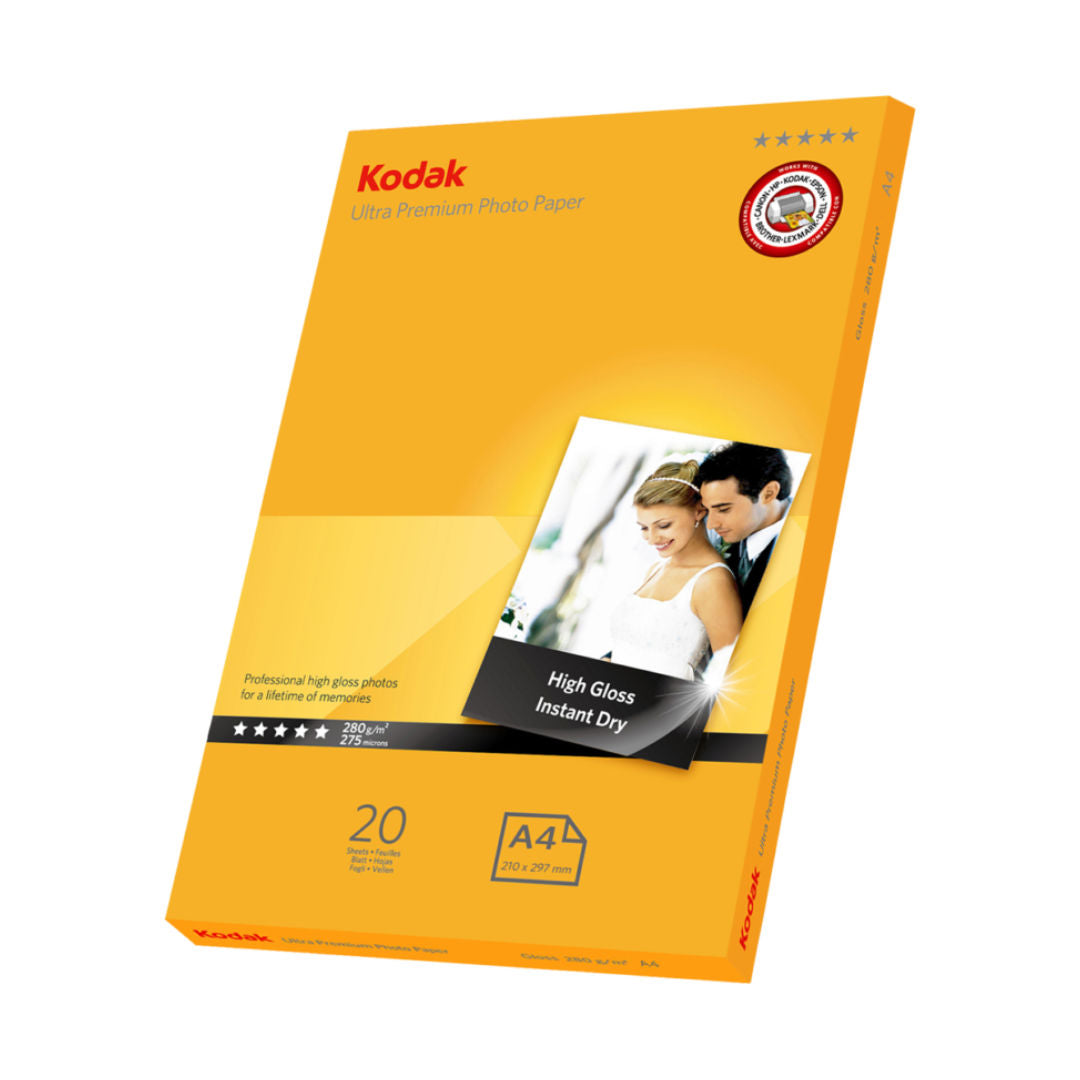 Kodak A4 Ultra Prem RC Gloss Paper 20Shs 280Gsm 5*