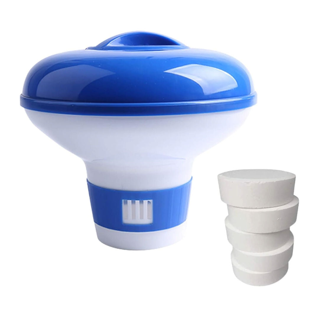 Hengbo 9" Floating Pool Chlorine Dispenser with 1KG Tablets for Pool & Spa