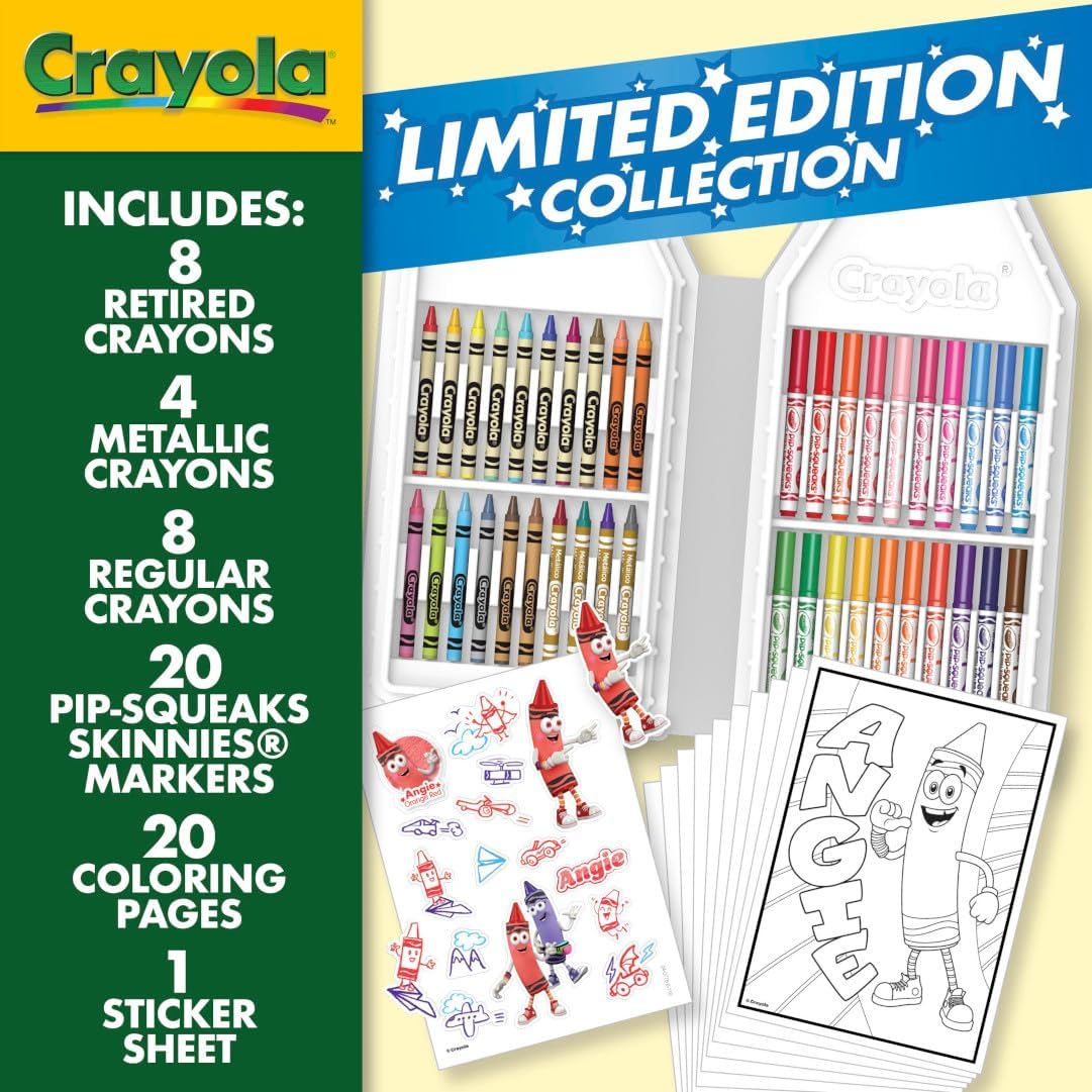 Crayola Limited Edition Angie Collection Art Set, Red Art Case, 60+ Pieces