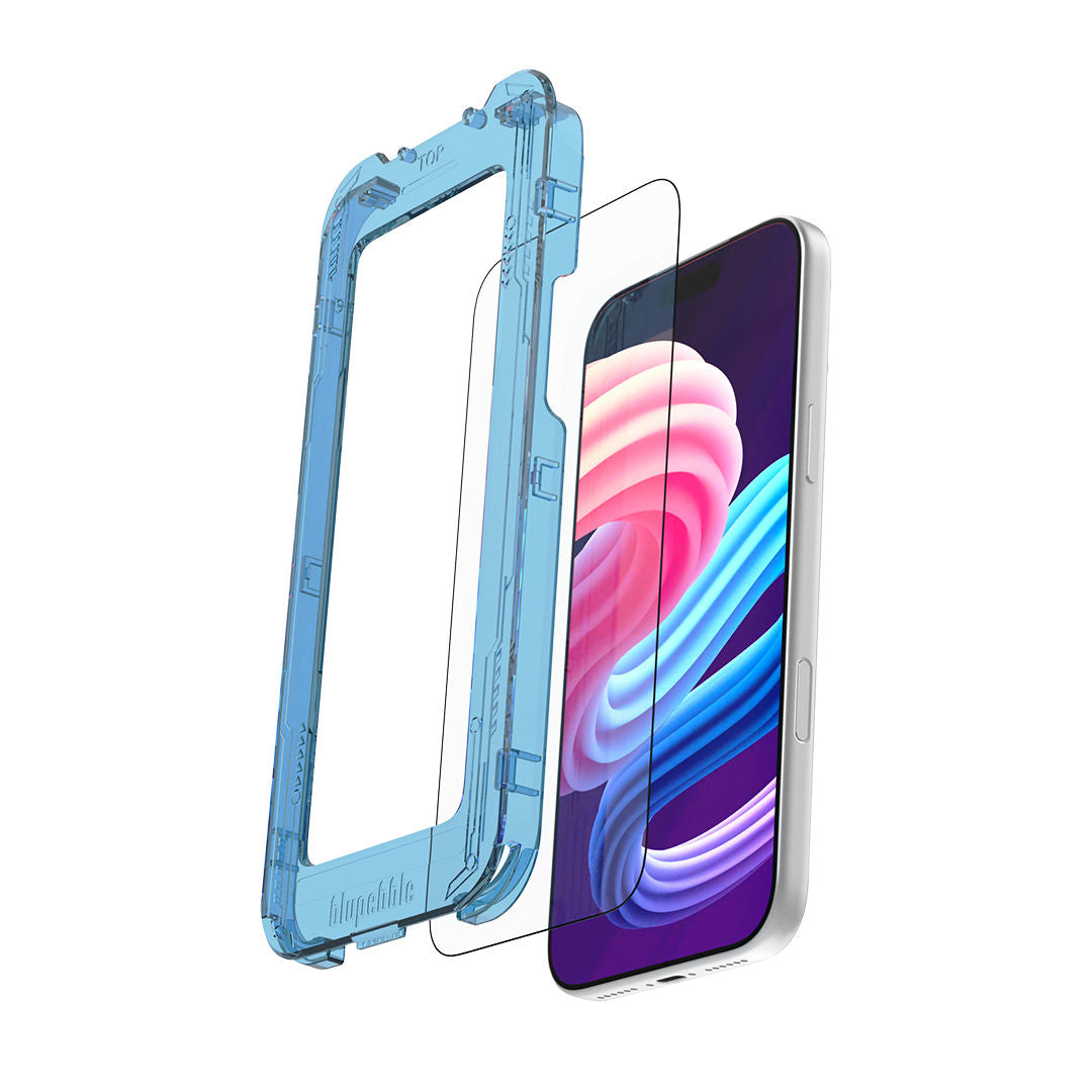 Blupebble Graphene Rock Series Tempered Glass 2.5D Screen Protector With Applicator for iPhone 18 Pro and 18 Pro Max, Clear