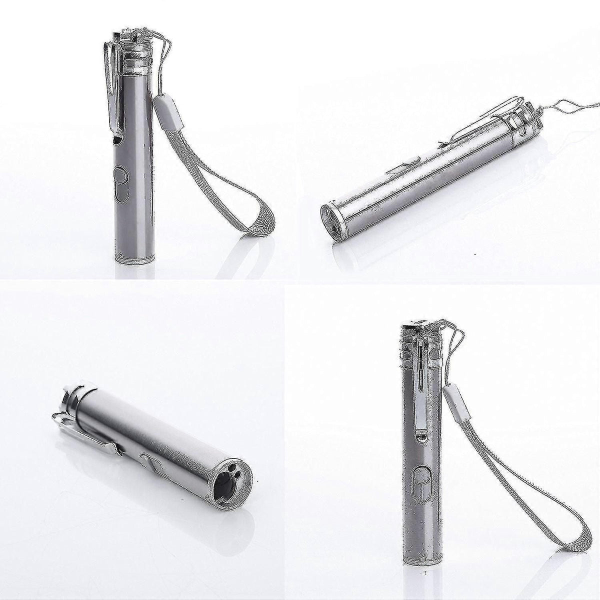 Usb Rechargeable Pet Toys Cat Training Laser Pointer With Led Flashlight