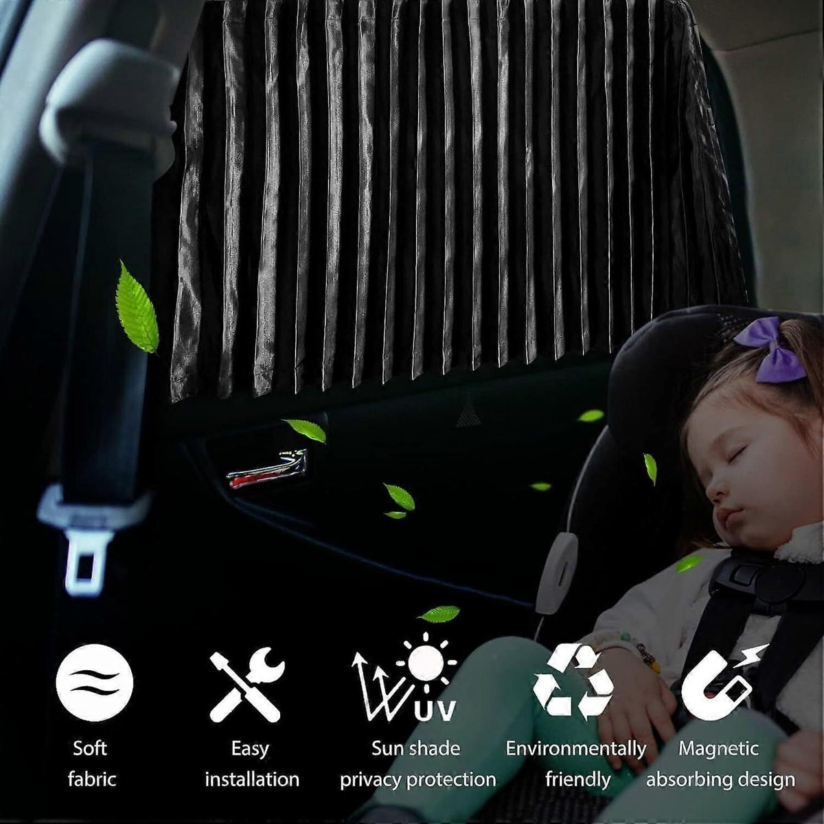 Universal Fit Magnetic Car Side Window Privacy Sunshade
