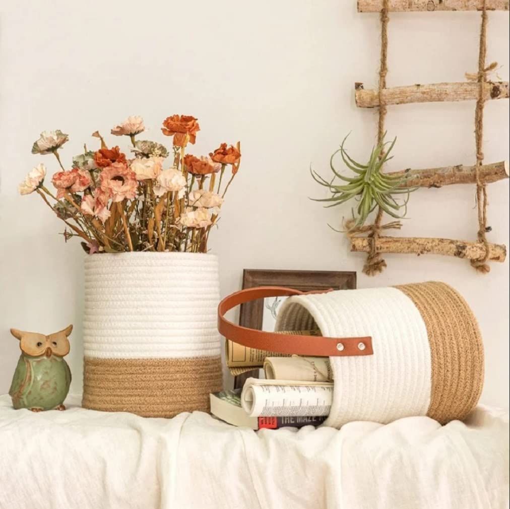 AIESY® 2 Pcs Set Beautiful Handcrafted Decorative Hanging Baskets