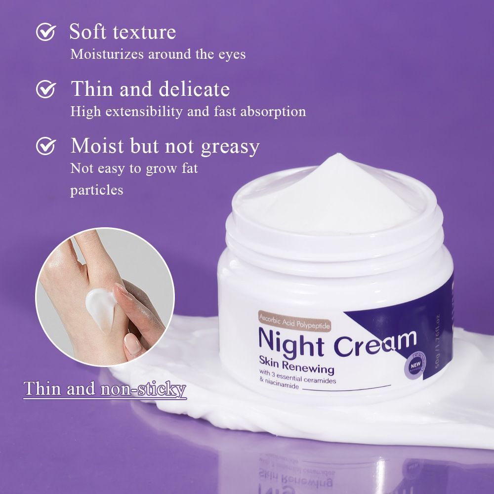 Skin Renewing Night Cream with Niacinamide & Ceramides – Hydrating & Repairing Face Moisturizer