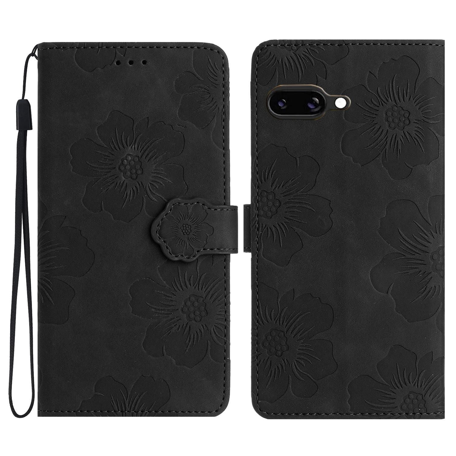 Flower Embossing Leather Case For Google Pixel 9a