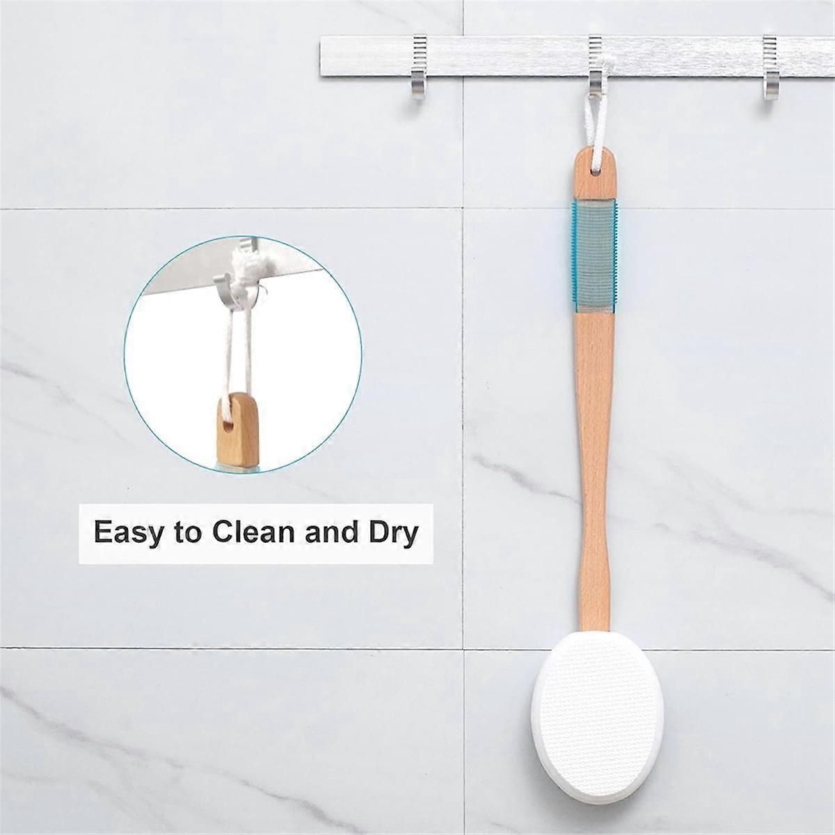 Long Handle Back Lotion Applicator with 4 Replaceable Pads