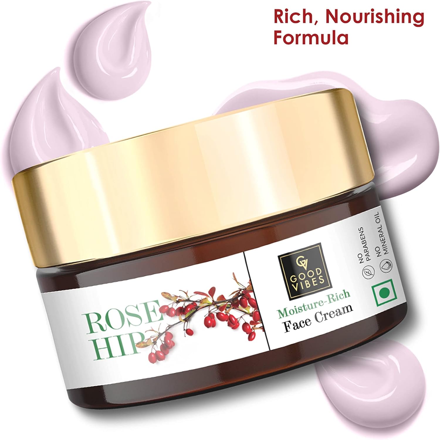 Good Vibes Rosehip Moisture Rich Face Cream 100 g