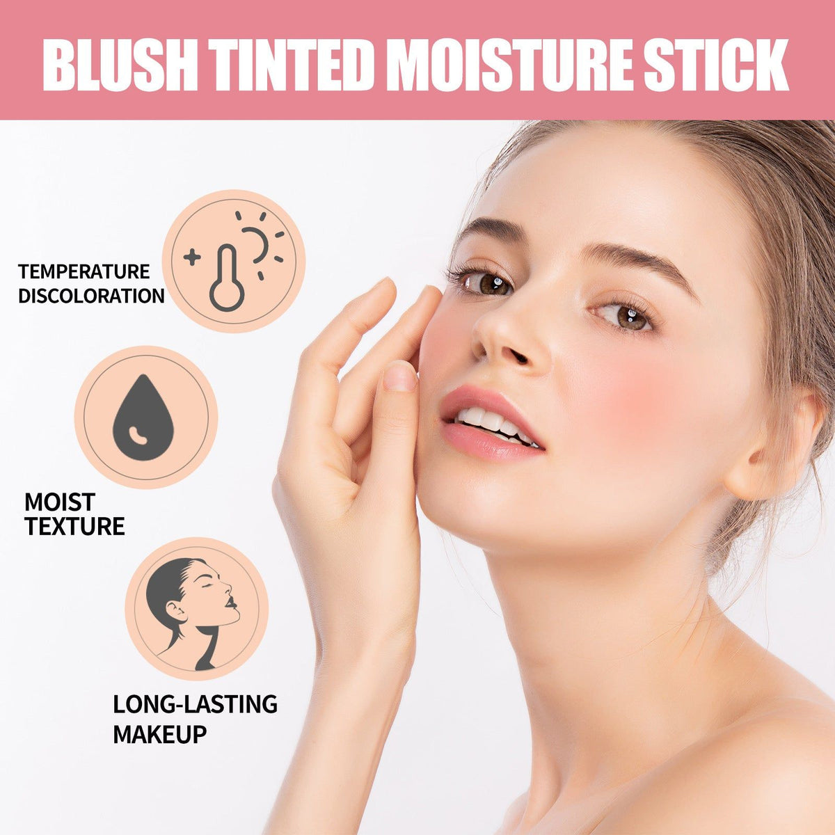 Blush Stick, Natural Nude, Waterproof, Multi-Functional, Easy to Apply ,19g