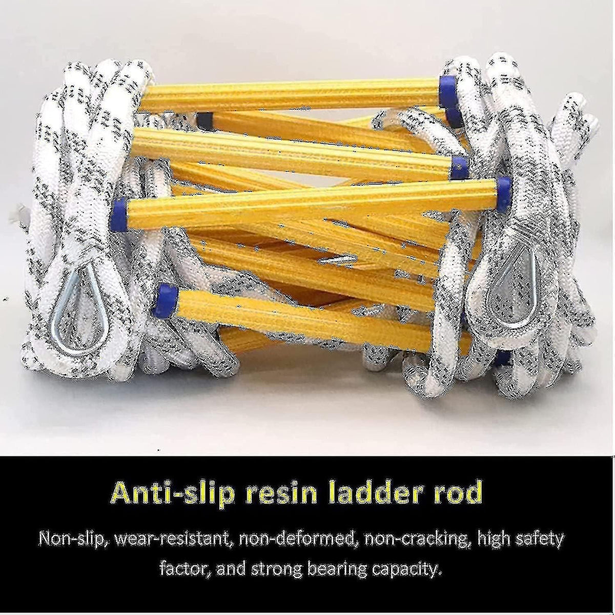 5m Fire Escape Ladder, Fire Escape Rope Ladder Flame Resistant Emergency Fire Safety Evacuation Ladde