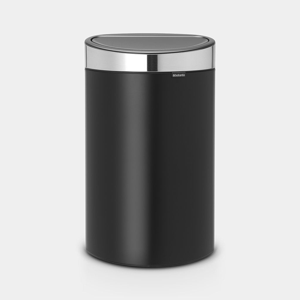 Brabantia 114847 Touch Bin 40L Finger P Proof Lid Mat blk/Steel
