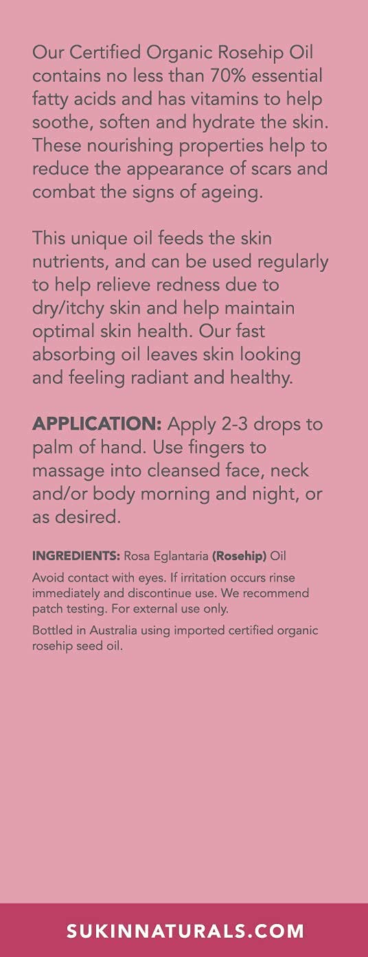 Sukin Certified Organic Rose Hip Oil, 25 Ml