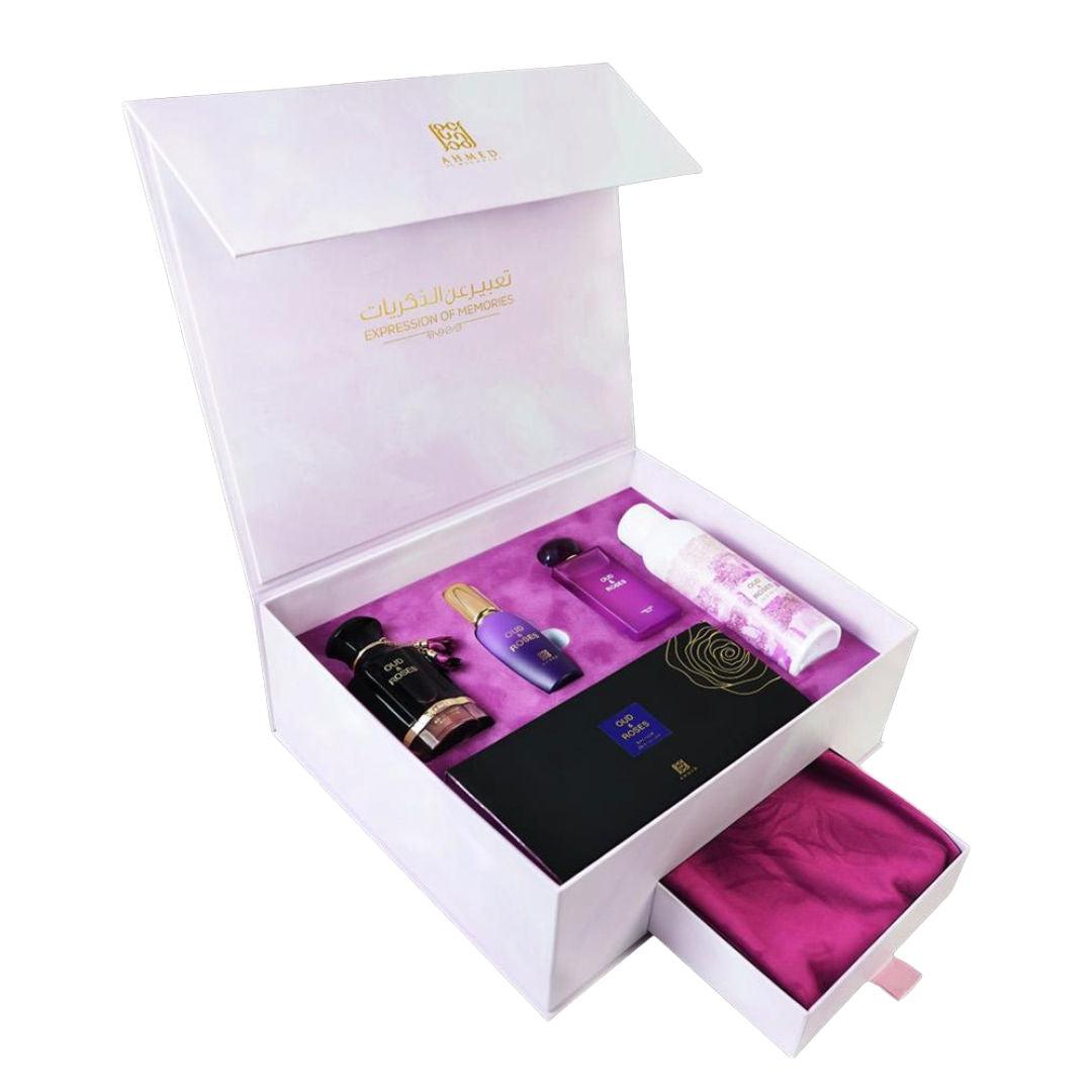 Ahmed Al Maghribi Oud & Roses Gift Set