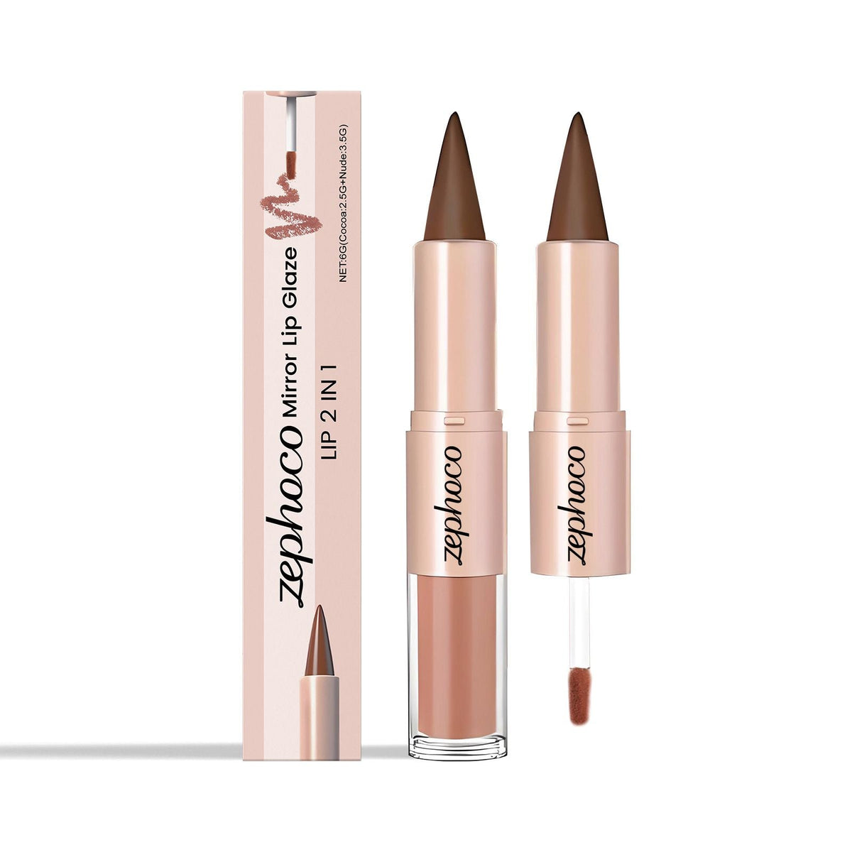 6g 2 in 1 Lip Gloss with Hydrating and Mirror Shine