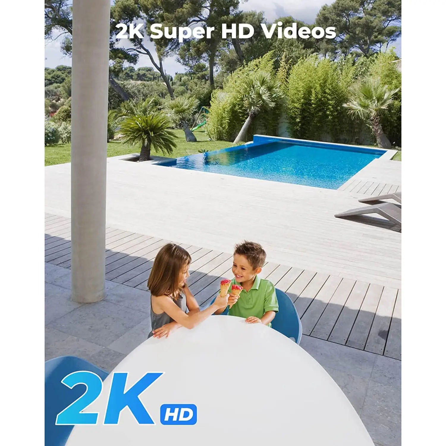 Reolink Go Plus B4GB2K01 4MP 2K 4G LTE Battery Security Camera with Person & Vehicle Detection
