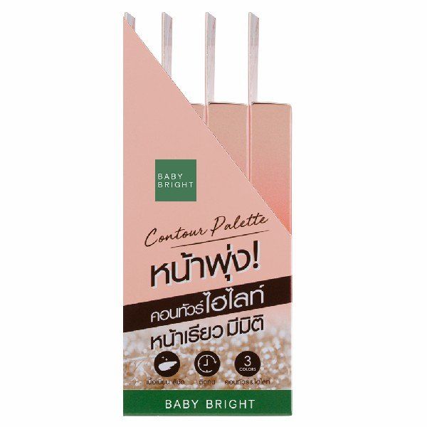 GLOWY PEACH CONTOUR PALETTE 4G X 3COLORS BABY BRIGHT (M)