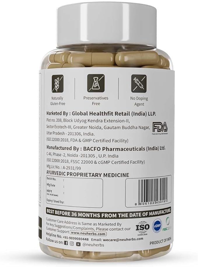 neuherbs Test-On Ayurvedic Formula Capsules 60